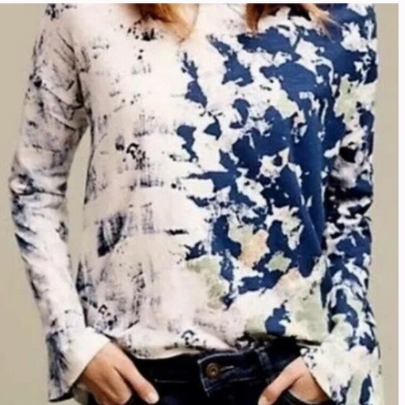 Anthropologie graffiti long Sleeve Top - Picture 2 of 12